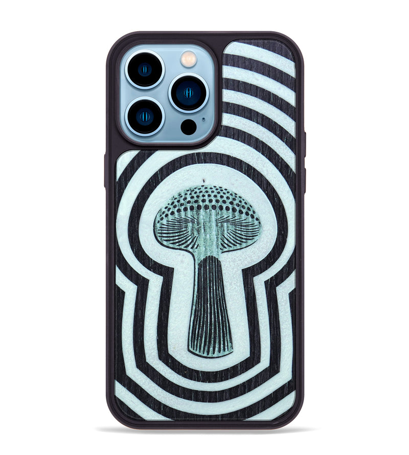 iPhone 14 Pro Max Wood+Resin Phone Case - Latasha (Retro, 636296)