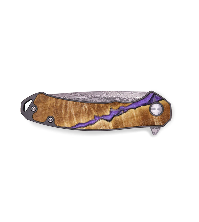 EDC Wood+Resin Pocket Knife - Otto (Purple, 640660)