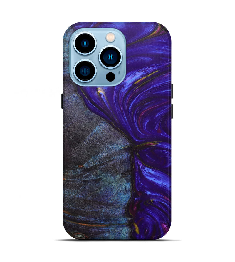 iPhone 14 Pro Wood+Resin Live Edge Phone Case - Bal (Purple, 607167)