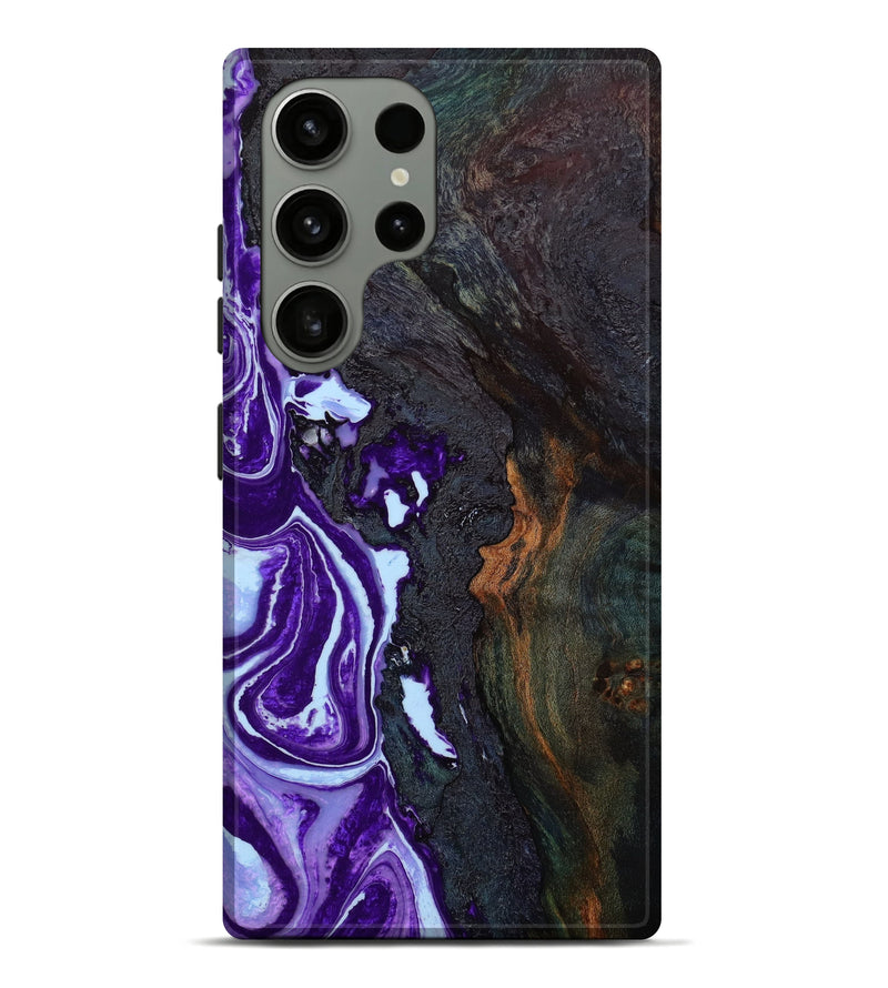 Galaxy S23 Ultra Wood+Resin Live Edge Phone Case - Dean (Purple, 641930)