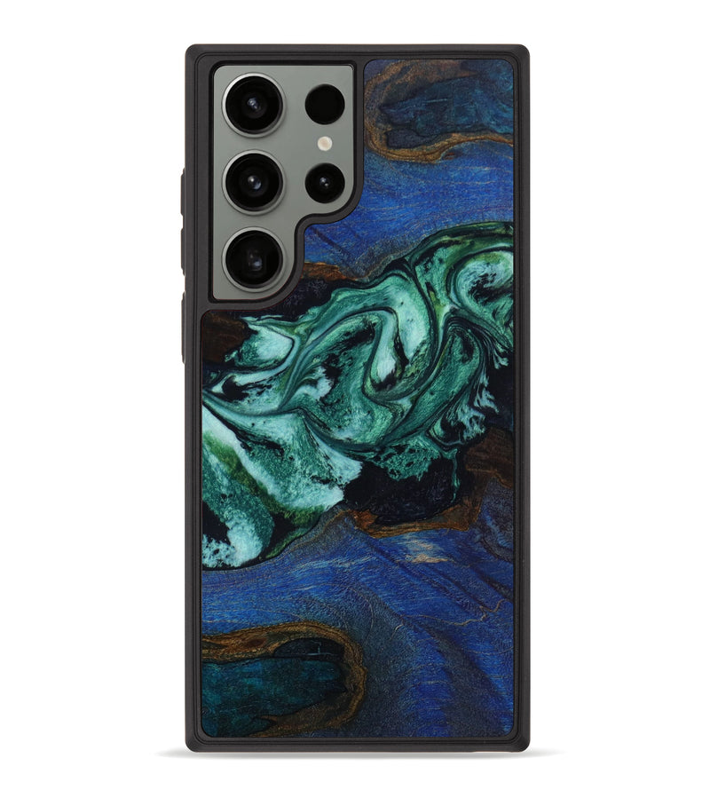 Galaxy S23 Ultra Wood+Resin Phone Case - Maverick (Green, 646786)