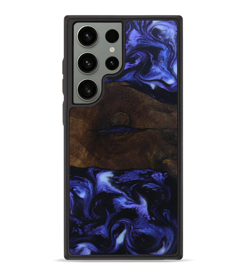 Galaxy S23 Ultra Wood+Resin Phone Case - Yuna (Purple, 623347)