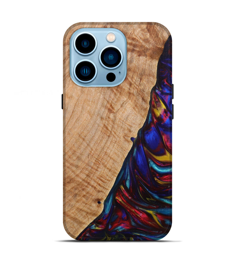iPhone 14 Pro Wood+Resin Live Edge Phone Case - Viola (Artist Pick, 635693)