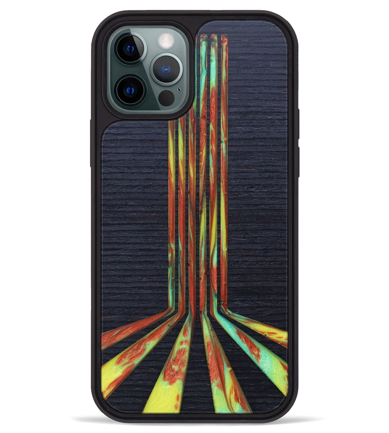 iPhone 12 Pro Max Wood+Resin Phone Case - Nikolas (Retro, 634859)