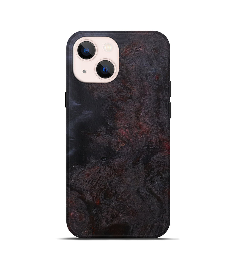 iPhone 13 mini Wood+Resin Live Edge Phone Case - Elvera (Pure Black, 589803)