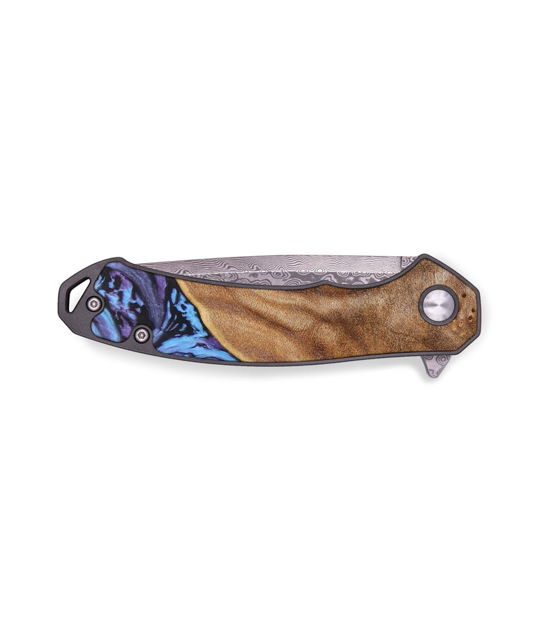EDC Wood+Resin Pocket Knife - Nico (Purple, 637094)