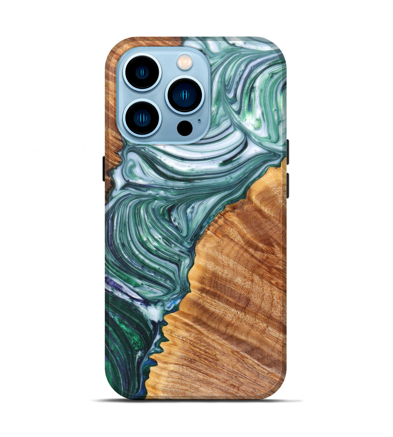 iPhone 14 Pro Wood+Resin Live Edge Phone Case - Barbie (Artist Pick, 608640)