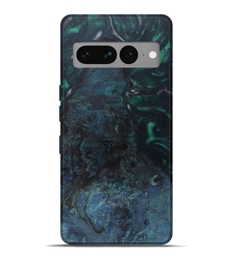 Pixel 7 Pro Wood+Resin Live Edge Phone Case - Cooper (Green, 641756)