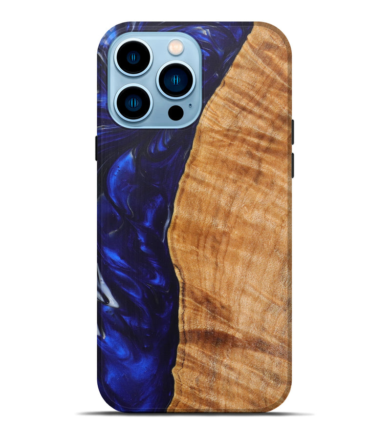 iPhone 14 Pro Max Wood+Resin Live Edge Phone Case - Suzanne (Artist Pick, 624489)