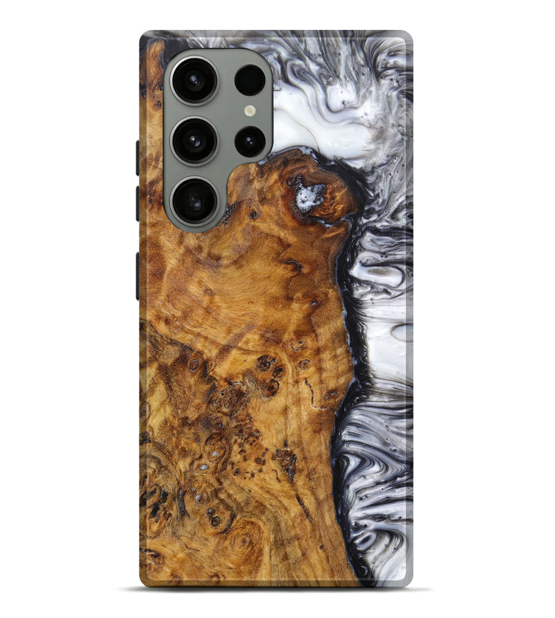 Galaxy S23 Ultra Wood+Resin Live Edge Phone Case - Legacy (Black & White, 628654)