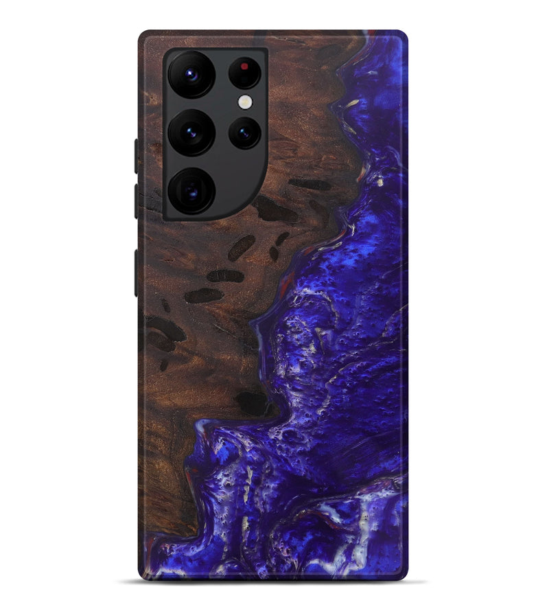 Galaxy S22 Ultra Wood+Resin Live Edge Phone Case - Vikki (Purple, 602508)