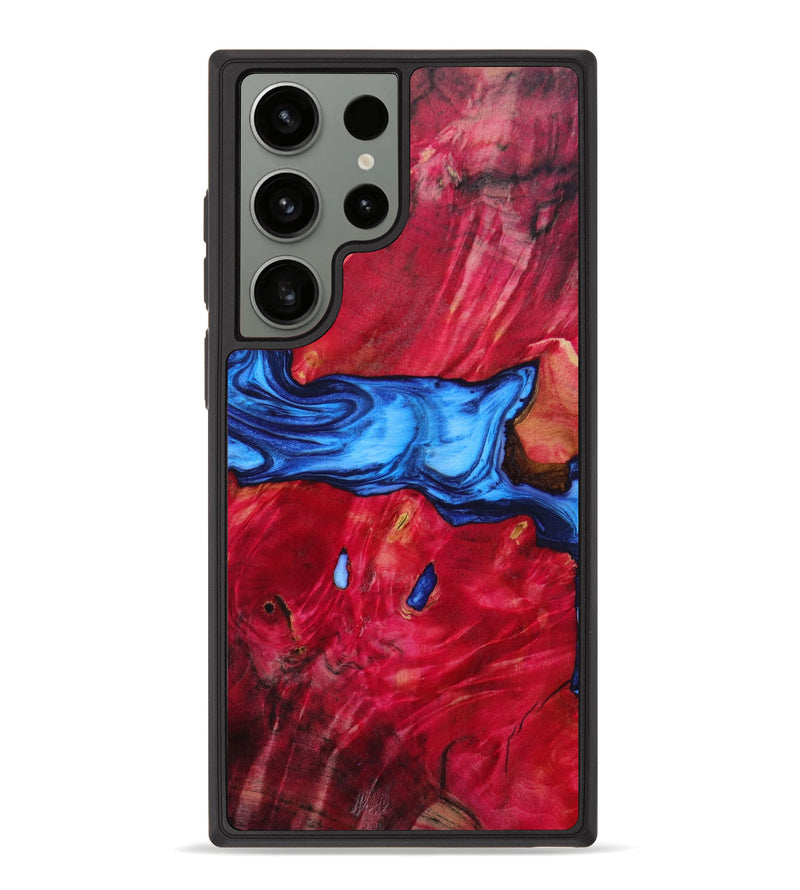 Galaxy S23 Ultra Wood+Resin Phone Case - Haisley (Blue, 648278)