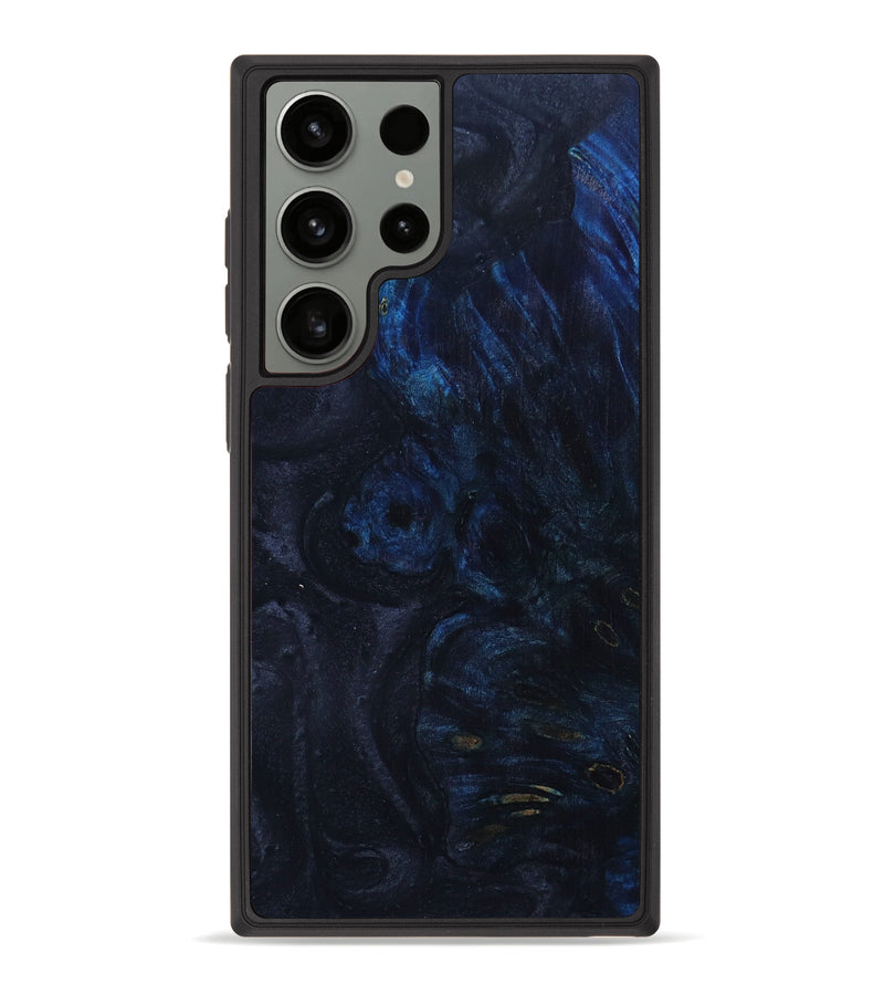 Galaxy S23 Ultra Wood+Resin Phone Case - Tish (Black & White, 634279)