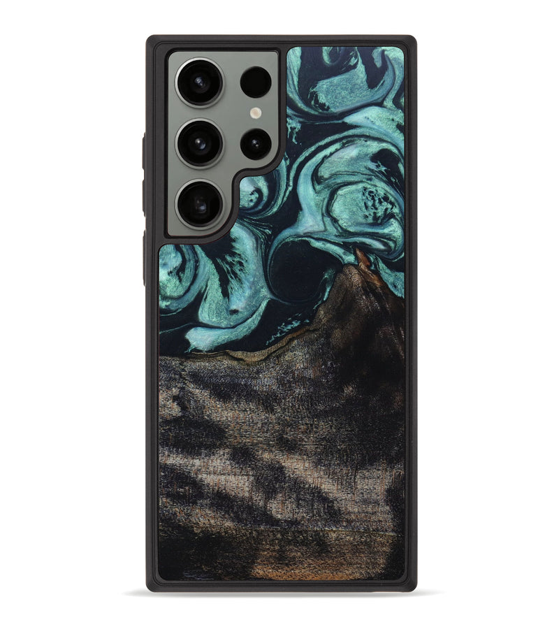 Galaxy S23 Ultra Wood+Resin Phone Case - Maya (Green, 632617)