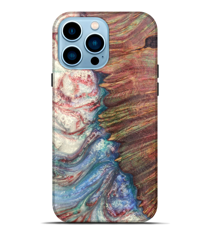 iPhone 14 Pro Max Wood+Resin Live Edge Phone Case - Ken (Artist Pick, 606744)