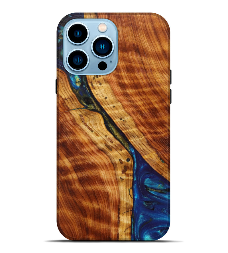 iPhone 14 Pro Max Wood+Resin Live Edge Phone Case - Johnie (Artist Pick, 627368)