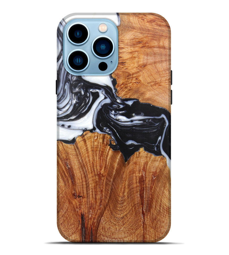 iPhone 14 Pro Max Wood+Resin Live Edge Phone Case - Dru (Artist Pick, 605693)