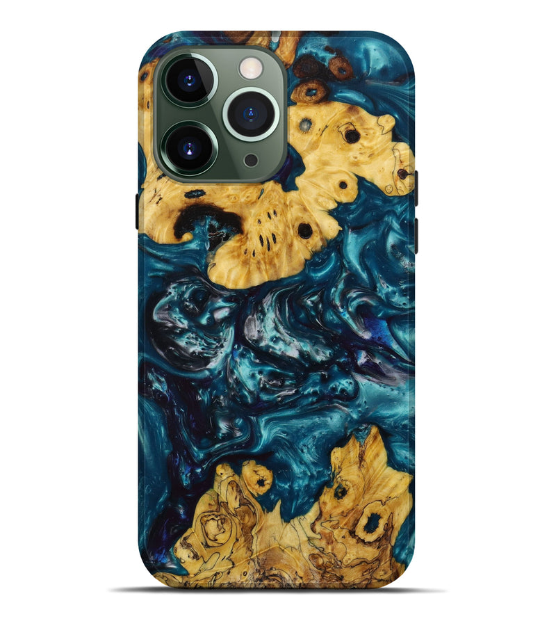 iPhone 13 Pro Max Wood+Resin Live Edge Phone Case - Athena (Artist Pick, 641982)