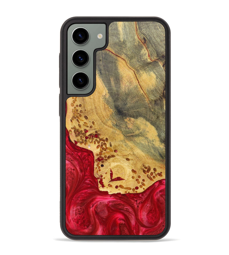 Galaxy S23 Plus Wood+Resin Phone Case - Levar (Red, 628821)