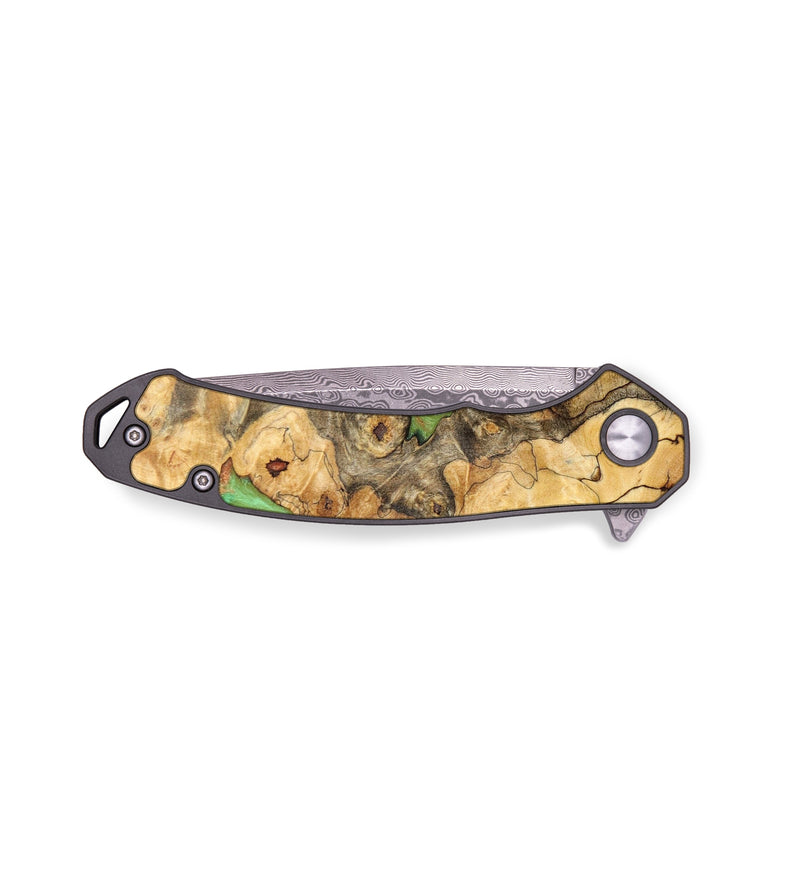EDC Wood+Resin Pocket Knife - Minnie (Buckeye Burl, 637588)