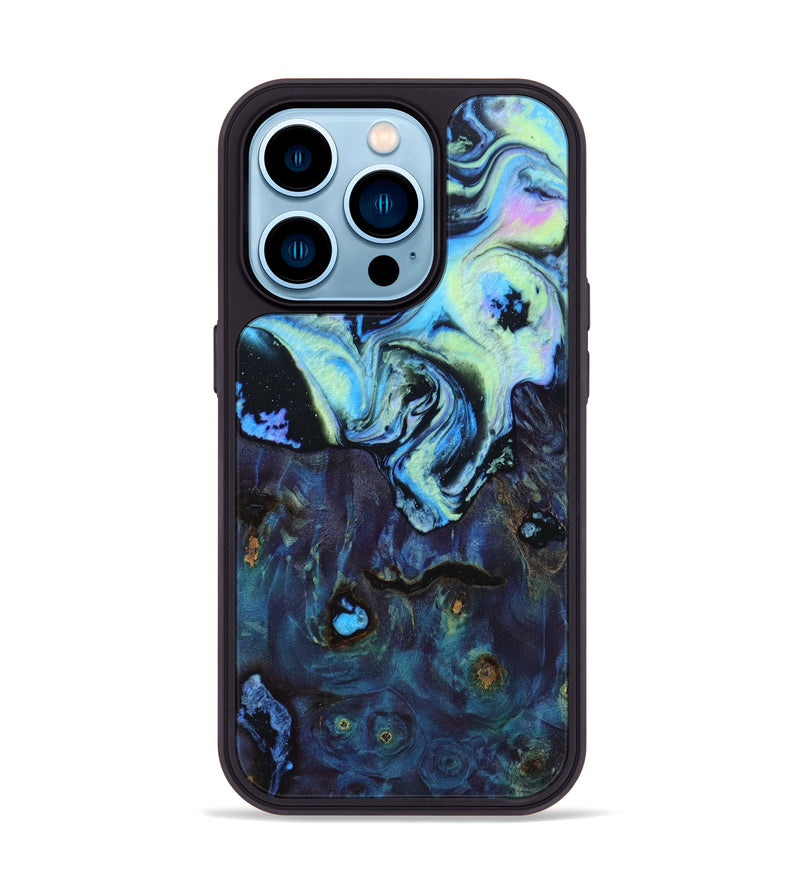 iPhone 14 Pro Wood+Resin Phone Case - Dontae (Aurora, 617691)