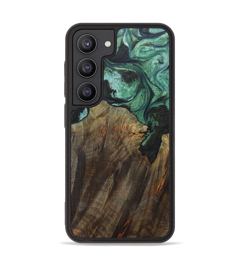 Galaxy S23 Wood+Resin Phone Case - Meadow (Green, 621318)