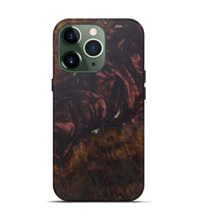 iPhone 13 Pro Wood+Resin Live Edge Phone Case - Spiros (Metallic, 593760)