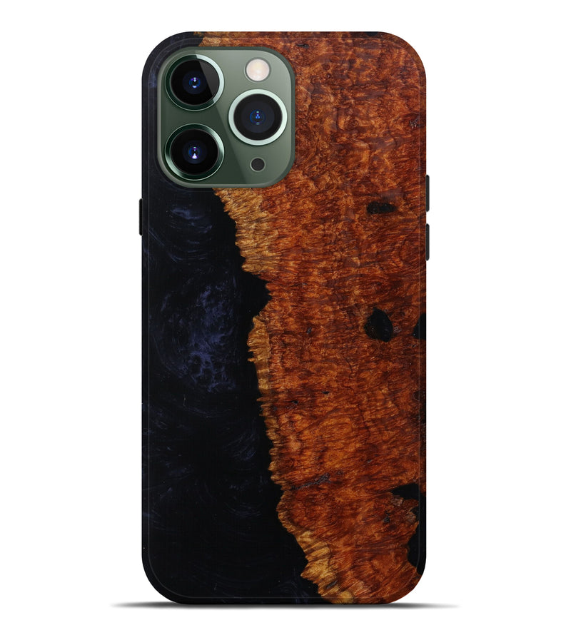 iPhone 13 Pro Max Wood+Resin Live Edge Phone Case - Seungchul (Pure Black, 604541)