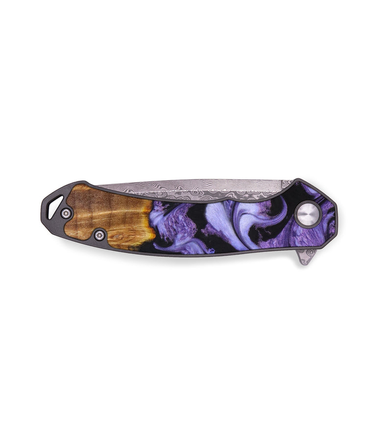EDC Wood+Resin Pocket Knife - Lexi (Purple, 640318)