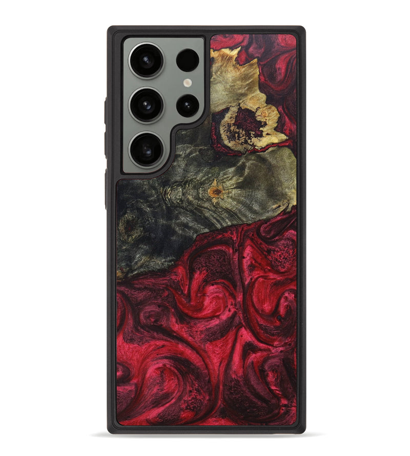 Galaxy S23 Ultra Wood+Resin Phone Case - Delaney (Red, 638451)
