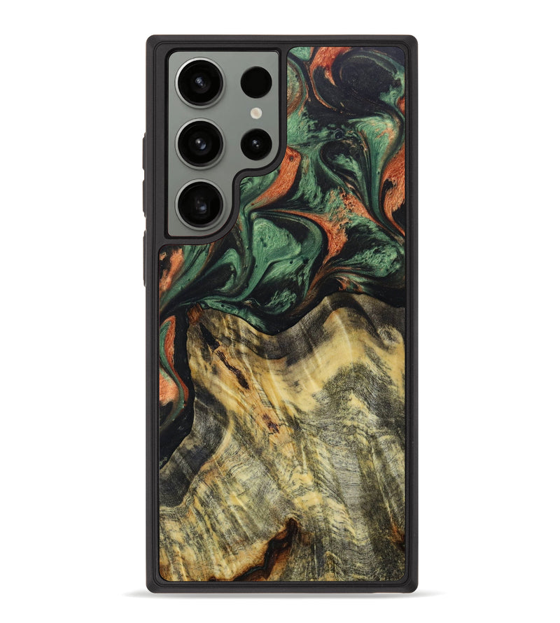 Galaxy S23 Ultra Wood+Resin Phone Case - Jairo (Green, 623070)