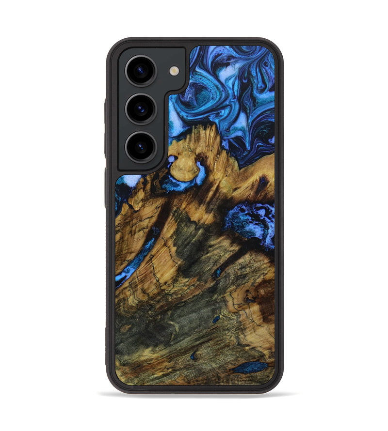 Galaxy S23 Wood+Resin Phone Case - Guadalupe (Blue, 647885)