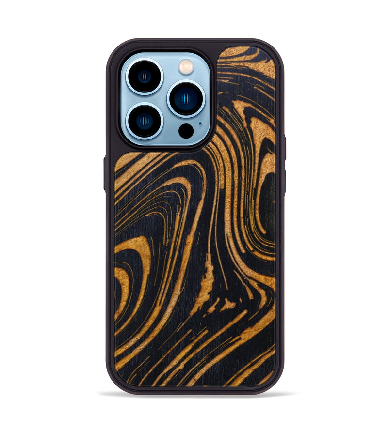 iPhone 14 Pro Wood+Resin Phone Case - Kaleah (Lava, 624982)