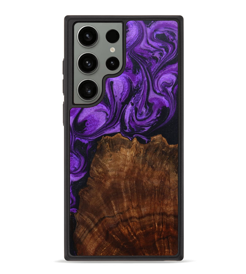 Galaxy S23 Ultra Wood+Resin Phone Case - Skye (Purple, 643865)