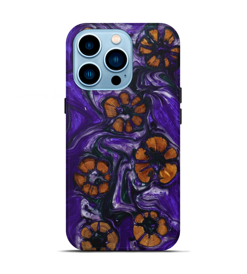 iPhone 14 Pro Wood+Resin Live Edge Phone Case - Ruben (Artist Pick, 623216)