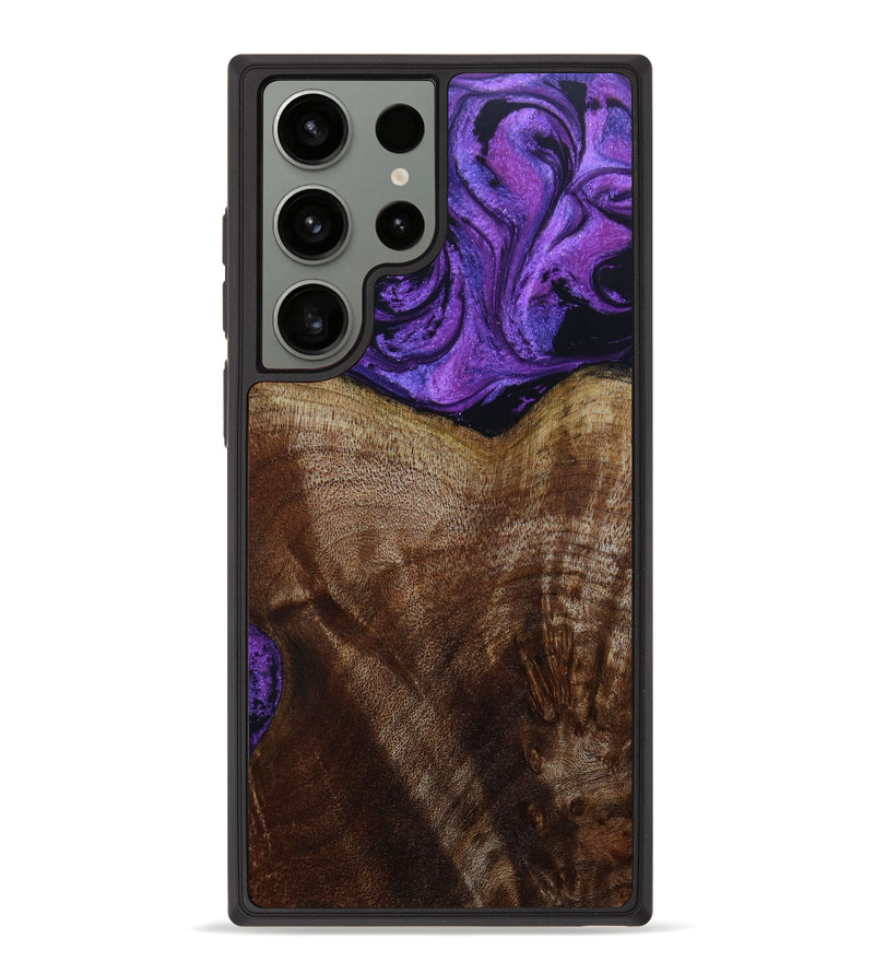 Galaxy S23 Ultra Wood+Resin Phone Case - Giuliana (Purple, 645913)
