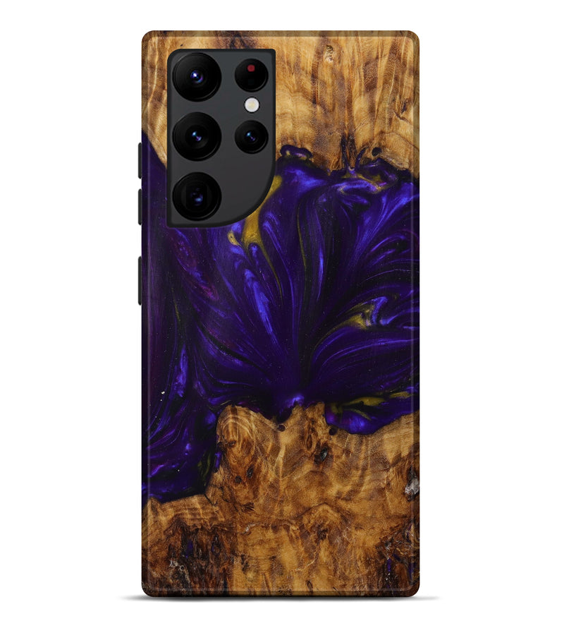 Galaxy S22 Ultra Wood+Resin Live Edge Phone Case - Ashlie (Purple, 622949)