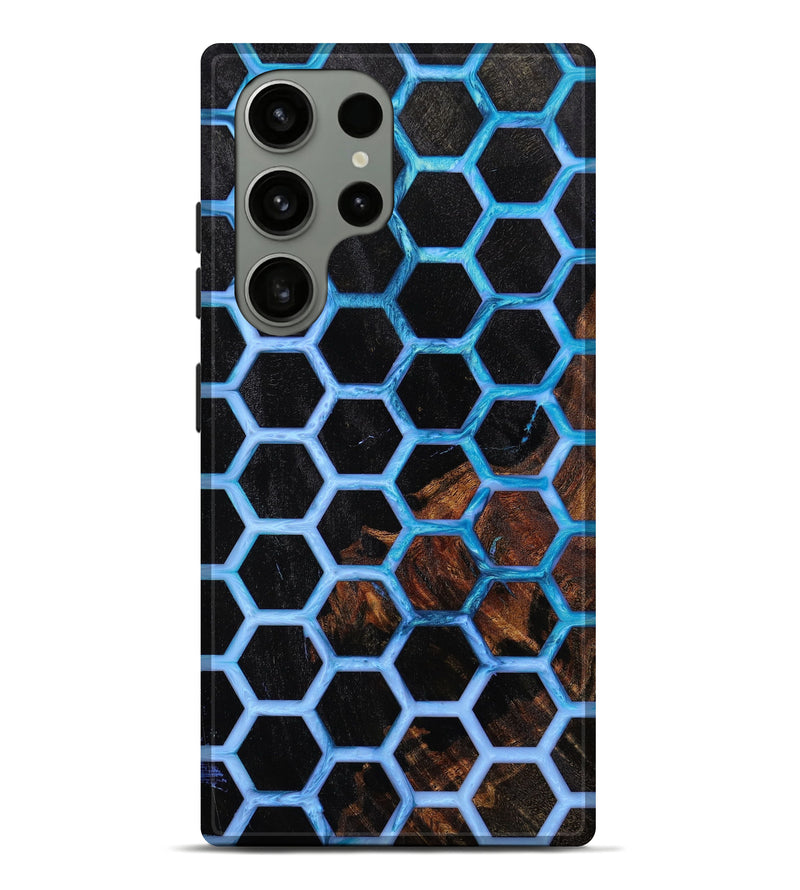 Galaxy S23 Ultra Wood+Resin Live Edge Phone Case - Madeline (Blue, 644822)