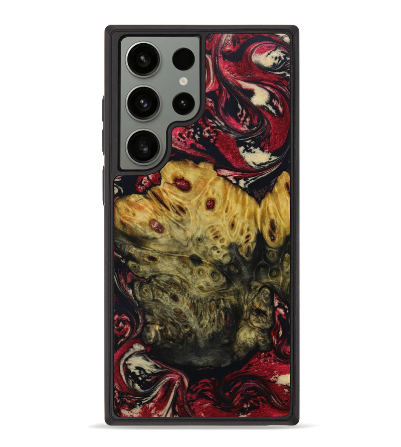 Galaxy S23 Ultra Wood+Resin Phone Case - Autumn (Red, 642563)