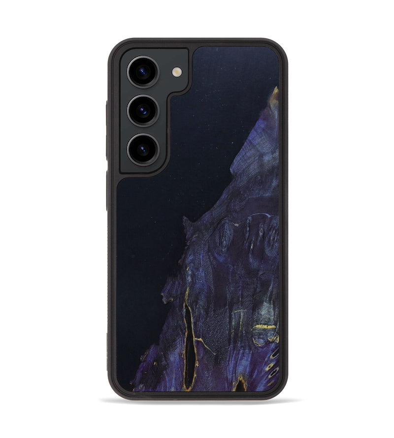 Galaxy S23 Wood+Resin Phone Case - Nyasia (Black & White, 630975)