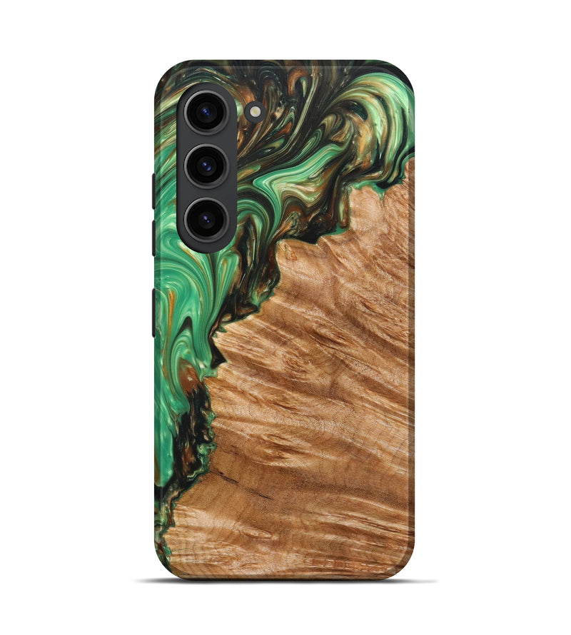 Galaxy S23 Wood+Resin Live Edge Phone Case - Rufus (Green, 630445)