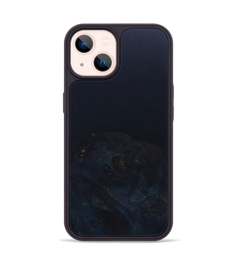 iPhone 14 Wood+Resin Phone Case - Skylar (Black & White, 637369)