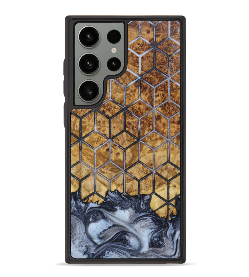 Galaxy S23 Ultra Wood+Resin Phone Case - Wren (Pattern, 636016)