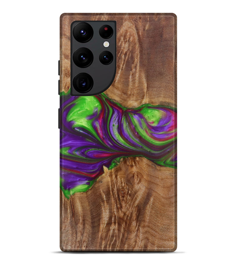 Galaxy S22 Ultra Wood+Resin Live Edge Phone Case - Jadyn (Green, 641755)