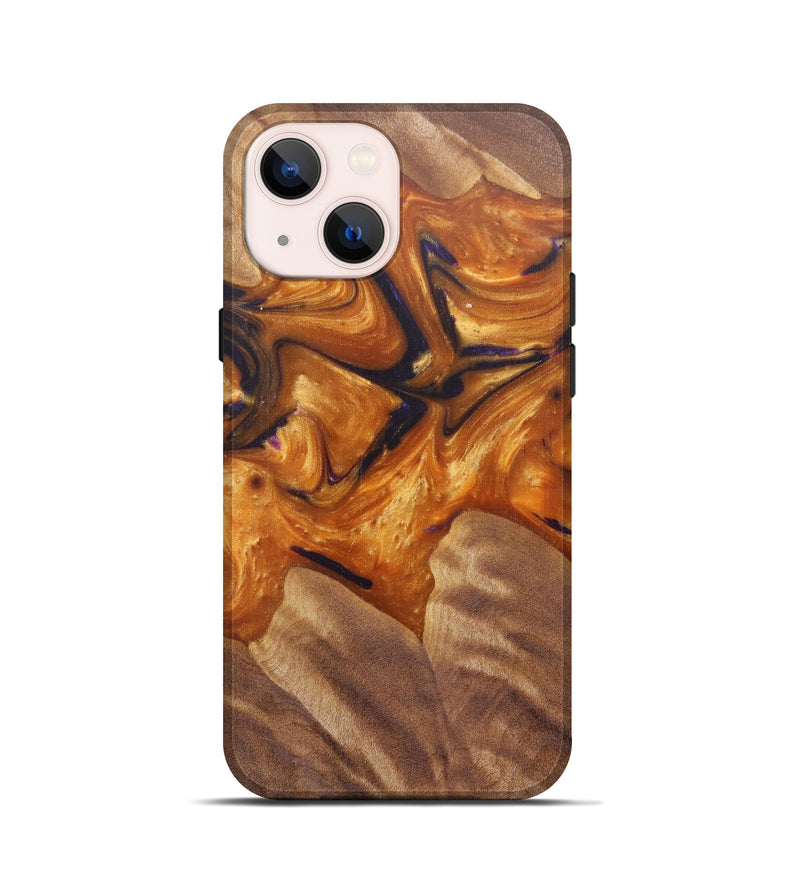 iPhone 13 mini Wood+Resin Live Edge Phone Case - Blair (Metallic, 608577)