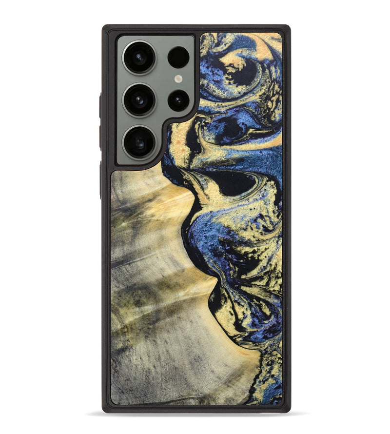 Galaxy S23 Ultra Wood+Resin Phone Case - Meredith (Blue, 630585)