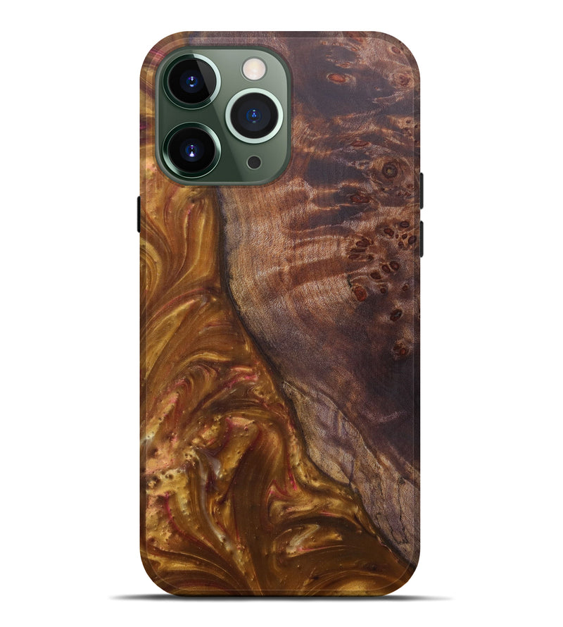 iPhone 13 Pro Max Wood+Resin Live Edge Phone Case - Loralie (Metallic, 593758)