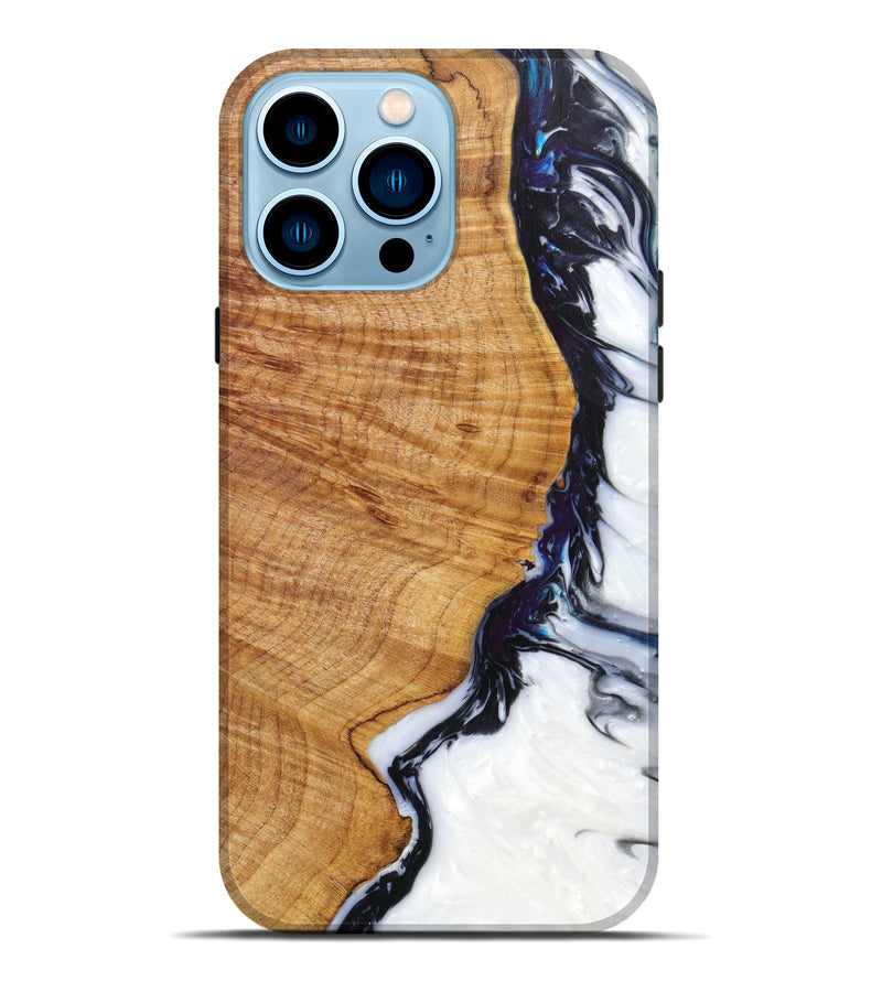 iPhone 14 Pro Max Wood+Resin Live Edge Phone Case - Phylicia (Artist Pick, 625753)