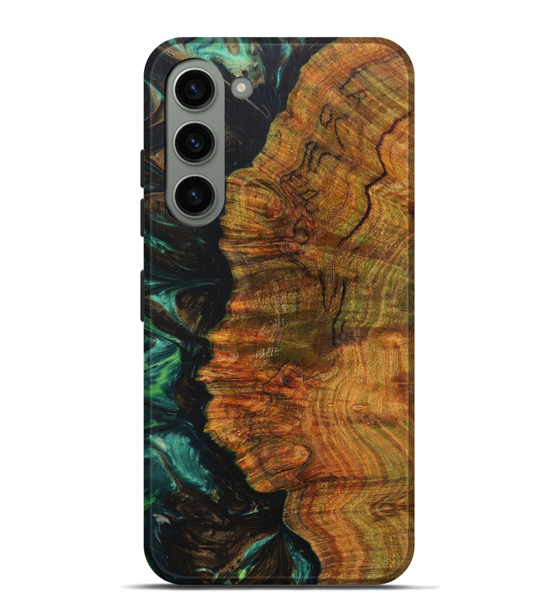 Galaxy S23 Plus Wood+Resin Live Edge Phone Case - Branson (Green, 630844)