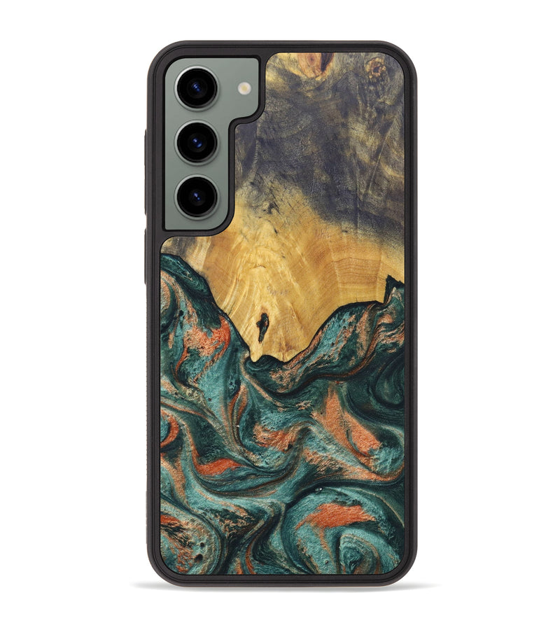 Galaxy S23 Plus Wood+Resin Phone Case - Gabrielle (Green, 630590)